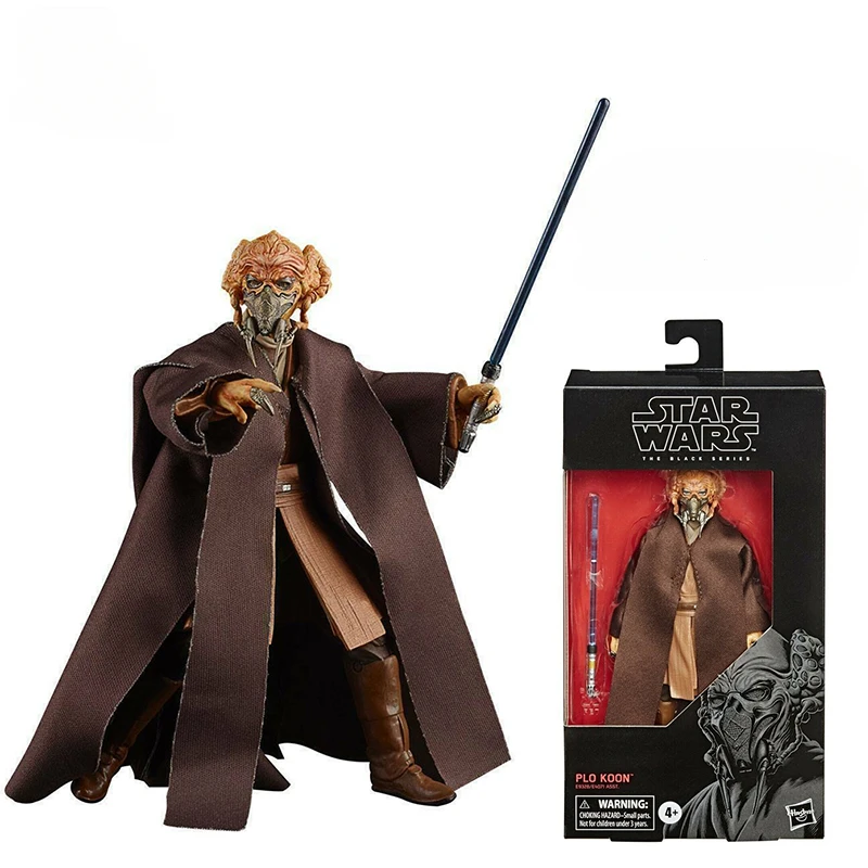 16Cm Star Wars La Serie Nera Plo Koon Action Figure Collection Modello Giocattoli Originali Regalo