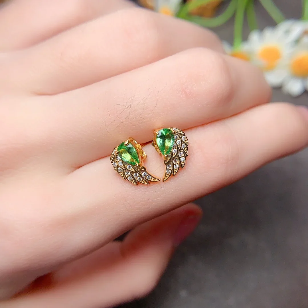 Natural Saville Stud Women'S Sterling Silver S925 Wedding Gemstone Spedizione Gratuita Stud Sterling Silver Certified Jewelry Boutique