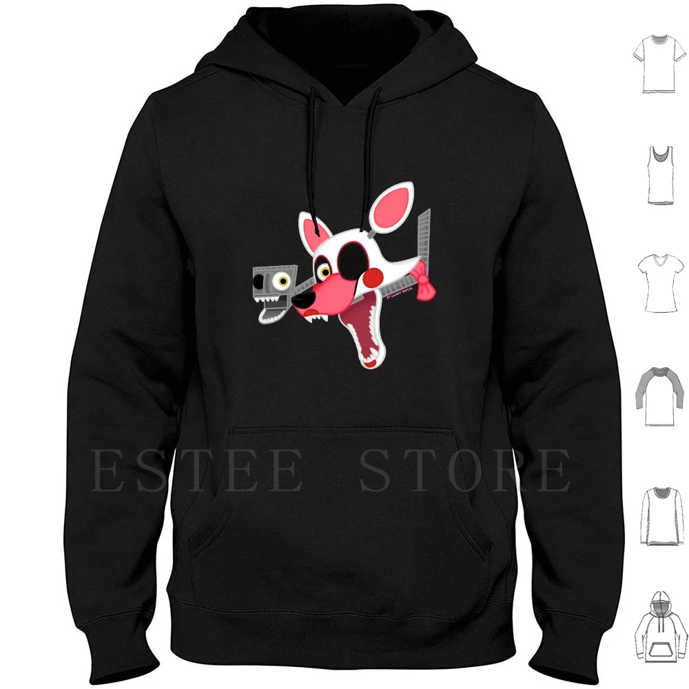 Mangle (Cinque Notti A 2) Felpa Con Cappuccio Manica Lunga Cinque Notti Cinque Notti A 2 Fnaf Mangle Fox Animatronic Mangle The Fox
