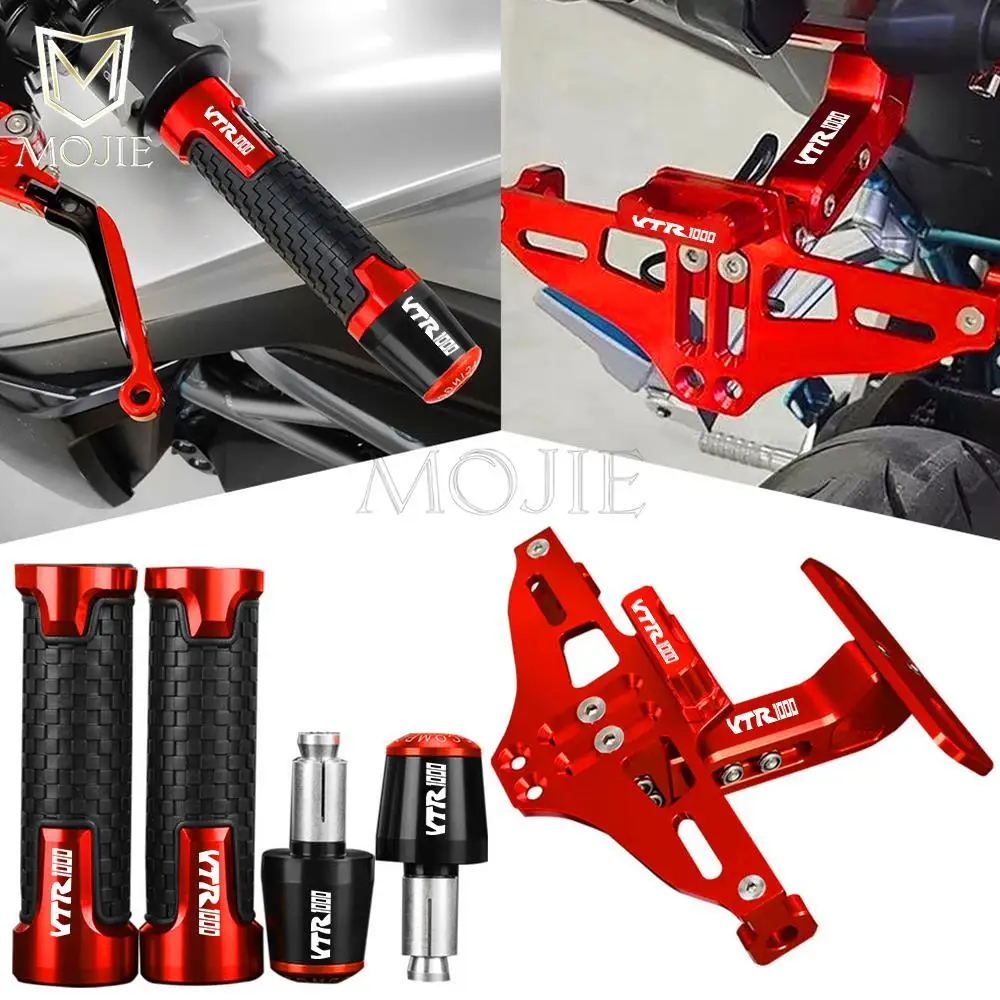 Per Honda Vtr1000 Vtr 1000 Sp1 Sp-2 Rc51 Vtr1000 Firestom 1997-2004 + Supporto Per Staffa Targa Moto Manopole Manubrio Estremità