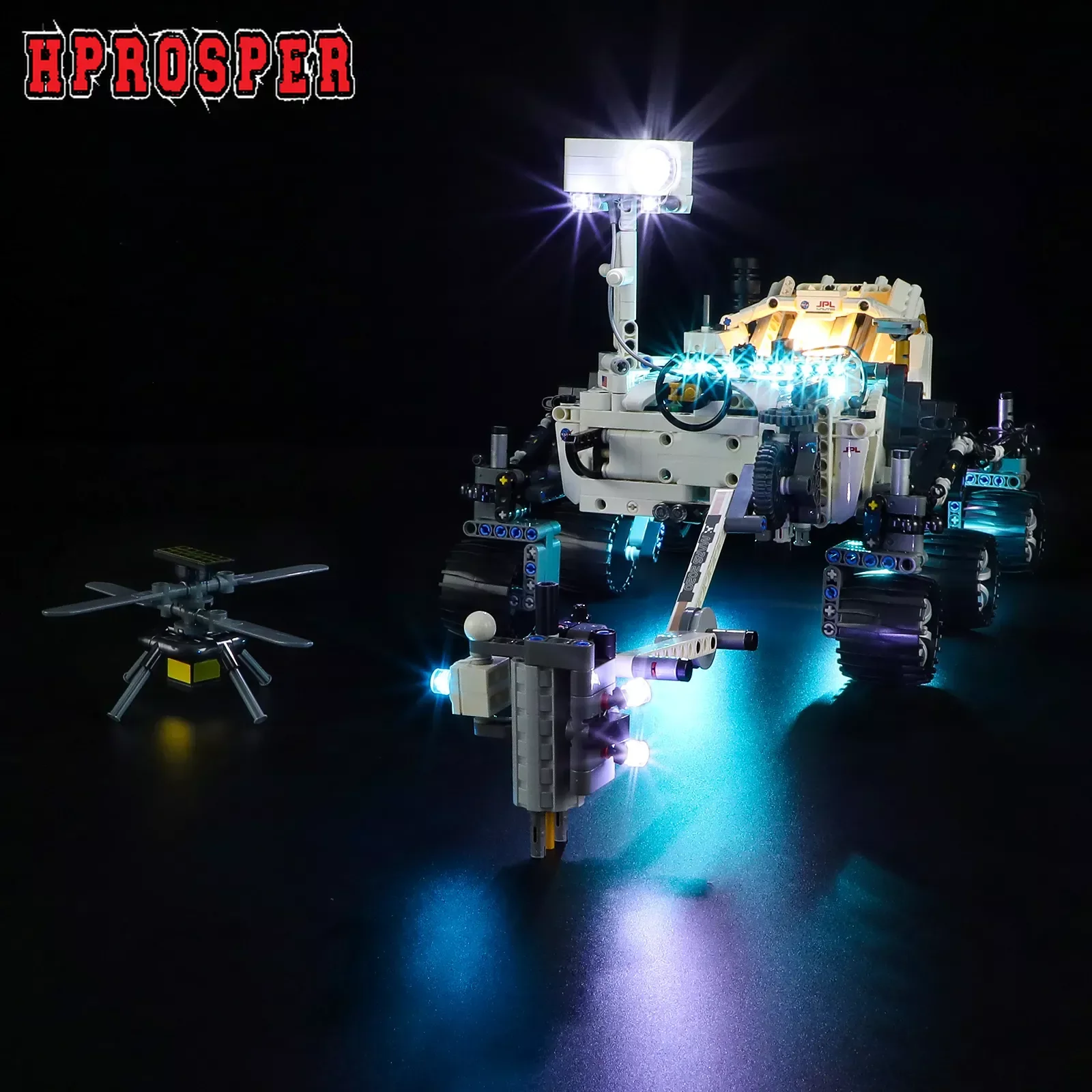 Hprosper 5V Luci A Led Per Technic Nasa Mars Rover Resistance 42158 Lampada Decorativa (Non Includere Set Di Blocchi Lego)