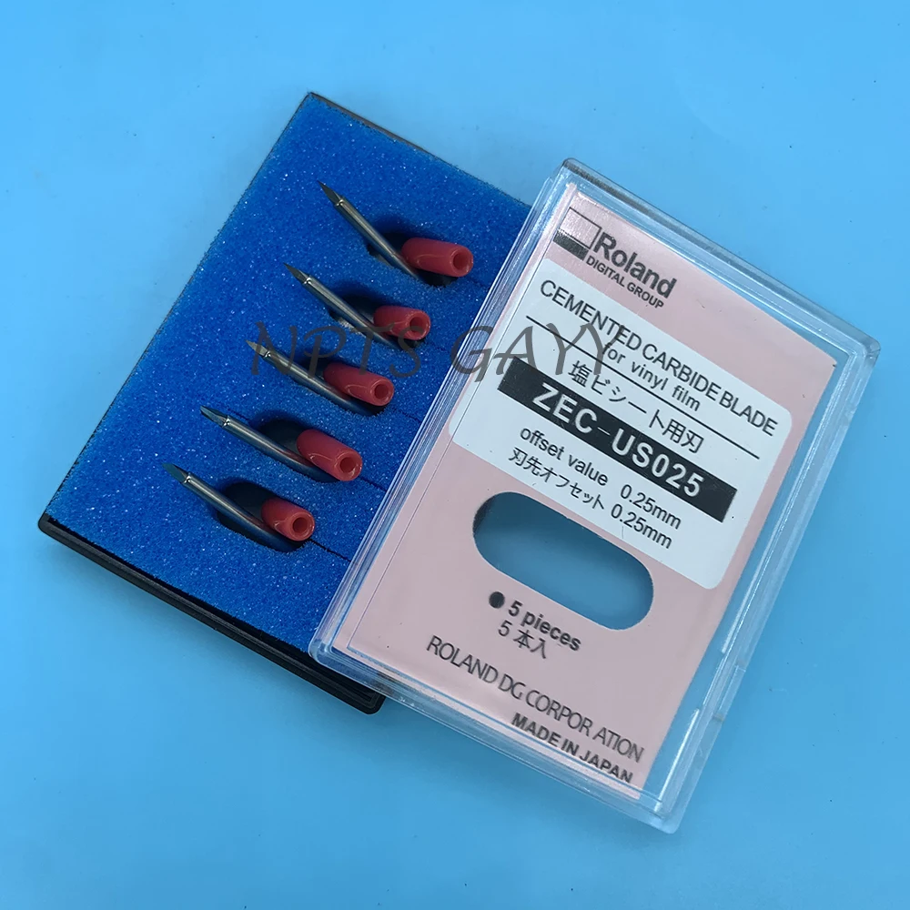 5 Pz Importato Roland Lama Coltello 45 Gradi Zec-Us025 Per Roland Bn-20 Vs640 Taglio Plotter Lame (0.25Mm) Stampanti