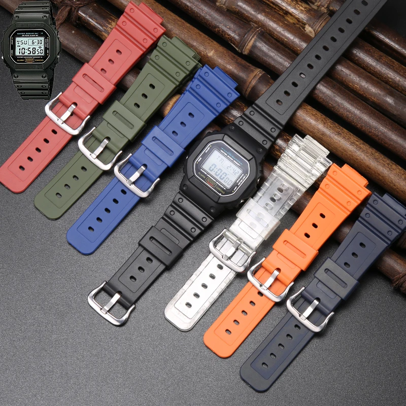 Accessori Per Orologi Per Casio G-Shock Dw5600 5900 5000 5025 5700 Gwx-5600 Cinturino Per Orologio Cinturino In Resina Impermeabile Da Uomo