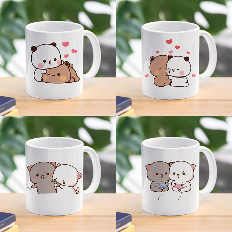 Panda Bear Bubu Dudu Coffee Milk Cup Mocha Cat Panda Bear Coppia Cute Mug Beer For Coffee Cups Spedizione Gratuita Insolito Tea Cup Bar