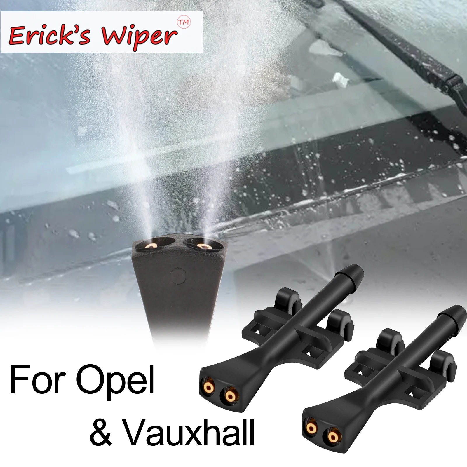 Ener'S Wiper 2 Pz Anteriore Tergicristallo Rondella Ugello A Getto Per Opel Vauxhall Meriva A 2003 - 2010 Oe #1451243 93387764 Spruzzatore