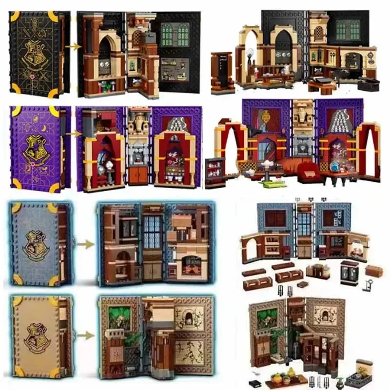 Hot Toys Harry Potter Movie Magical Book Blocks Pozioni Charms Herbologys Class Books Scriptswizards Moment House Banner Kid Toy