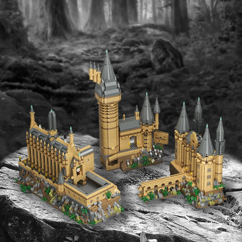 Micro Size Hogwarts Castle Building Blocks Set Harry Potter Toys Regali Per Bambini Bambini Adult Moc 6000 + Pcs 3.5Mm Size Mattoni