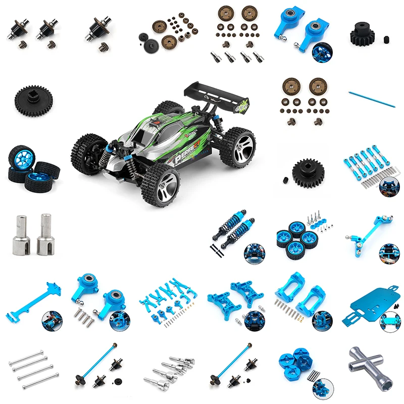 Wltoys A949 A959 A969 A979 A959-B A969-B A979-B Rc Ricambi Auto Fondo Auto A959-B-28 Aggiornamento Accessori Differenziali In Metallo