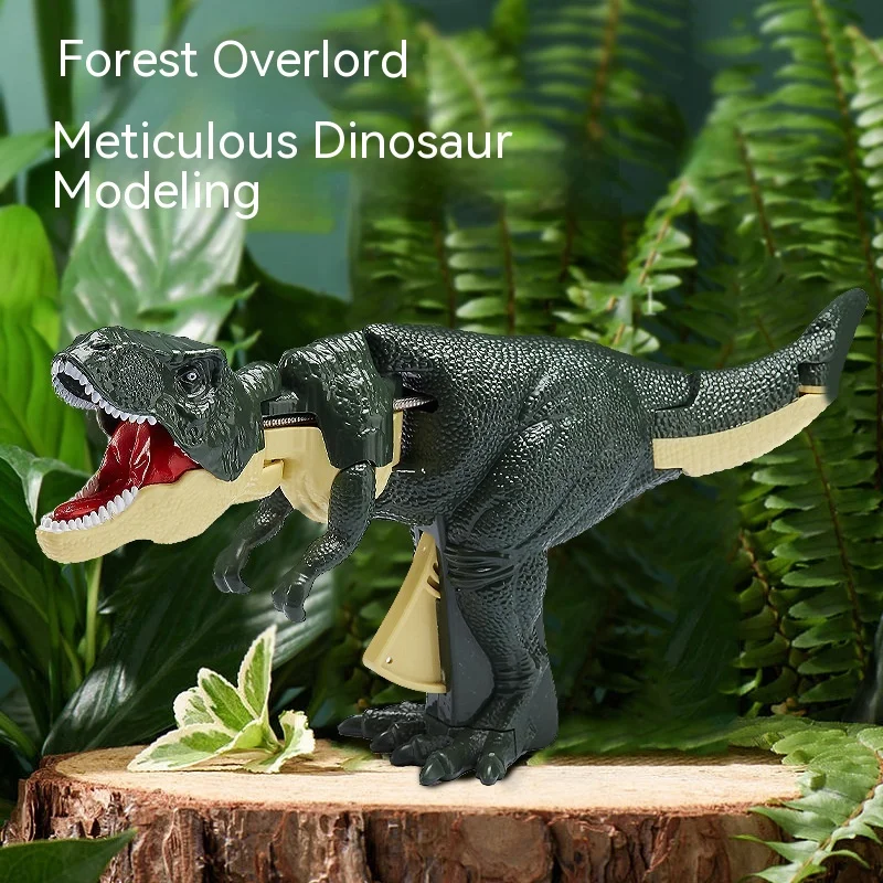 Trigger The T Rex Dinosaur Toy Jurassic T-Rex World Decompression Swinging Bite Hand-Operated Spring Swing Dino Regalo Di Natale