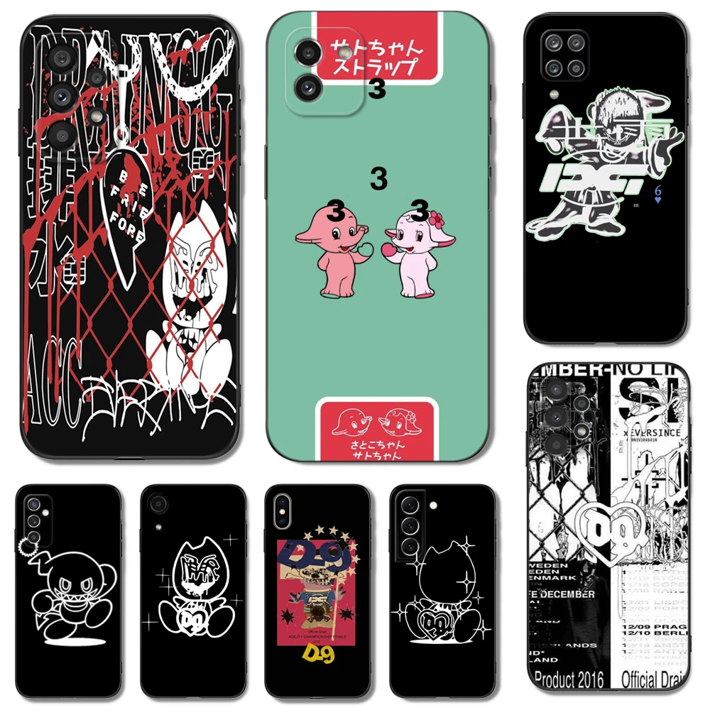 Custodia In Tpu Nero Per Samsung Galaxy S22 S20 S21 Fe Plus Ultra + S10 E Lite Back Cover Drain Gang