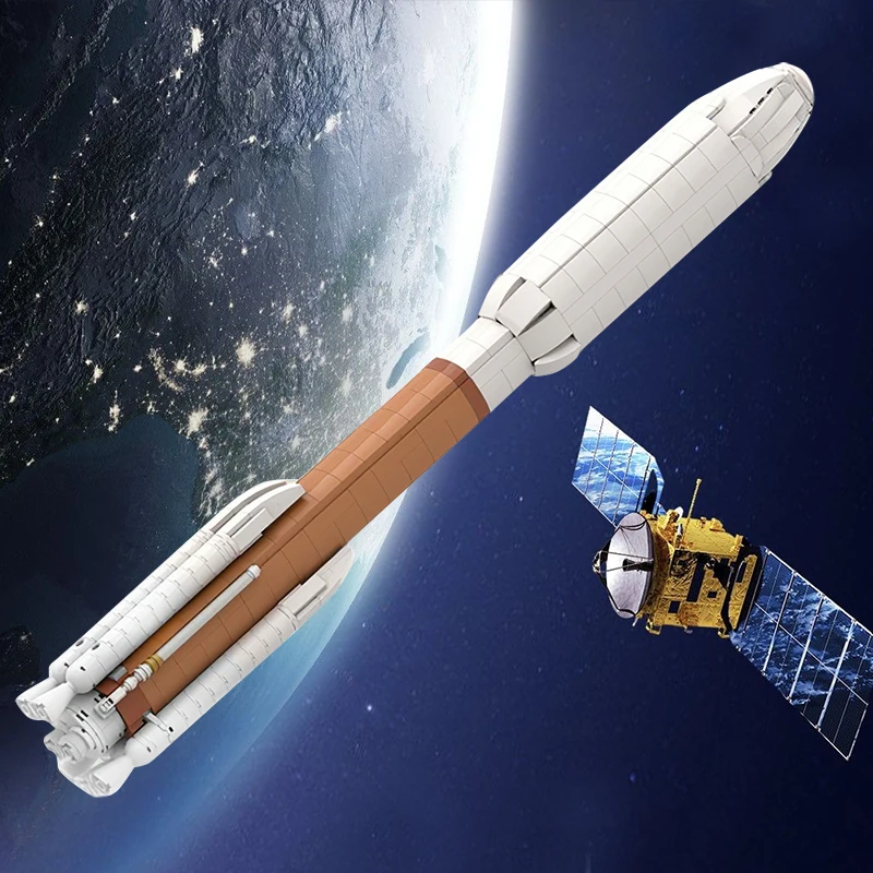 Gobricks Launch Ultimate Atlas V 1:110 Saturn V Scale Rocket Building Blocks Kit Space Launch Mars Explore Vehicle Brick Model