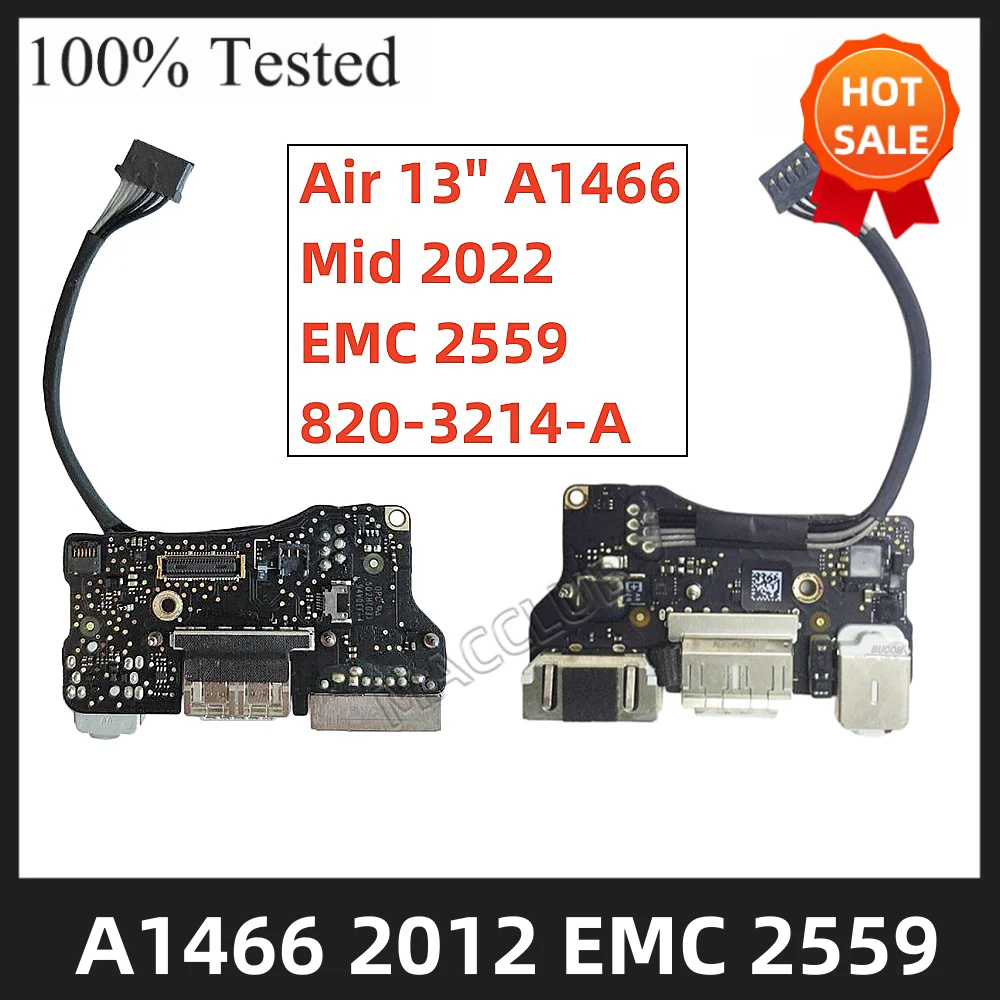 A1466 Scheda Jack Di Alimentazione Dc-In Per Macbook Air A1466 2012 820-3214-A Emc 2559 Dc Jack Board