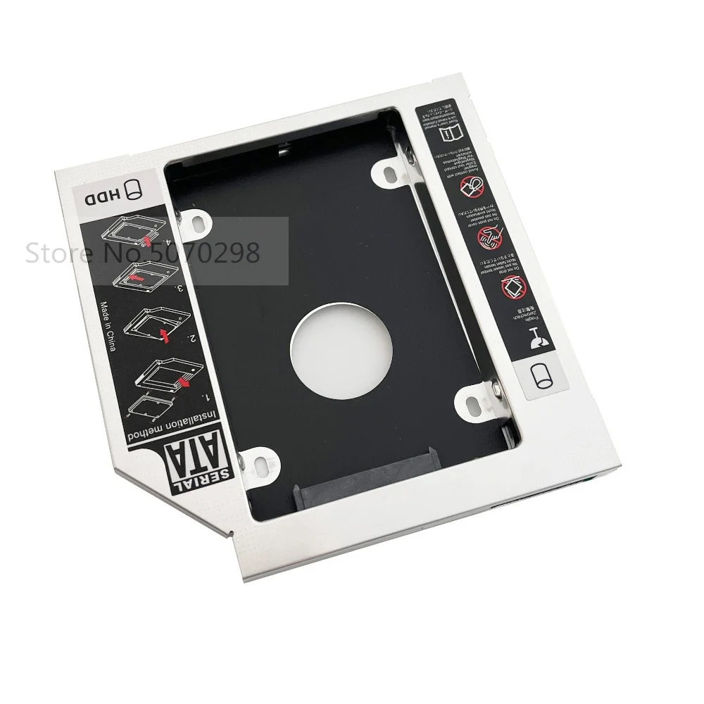 Secondo Secondo Hdd Ssd Hard Drive Optical Bay Caddy Adapter Per Lenovo Ideapad Y580N Y580P Z370 Z470 B450 Z460 Z465
