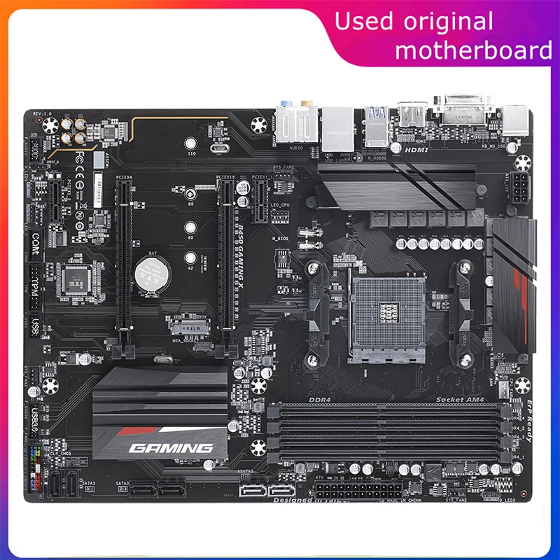 Usato Am4 Per Amd B450 B450 Gaming X Scheda Madre Del Computer Pci-E3.0 Usb3.0 Sata3 Am4 Ddr4 128G Scheda Madre Desktop