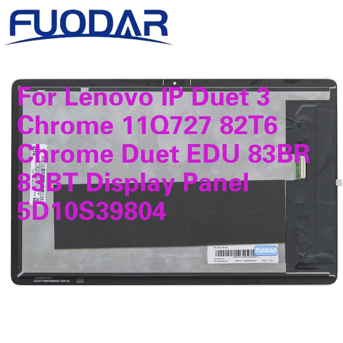 Per Lenovo Ip Duet 3 Chrome 11 Q727 82 T6 Chrome Duet Edu 83Br 83Bt Lcd Touch Screen Assembly Muslimah