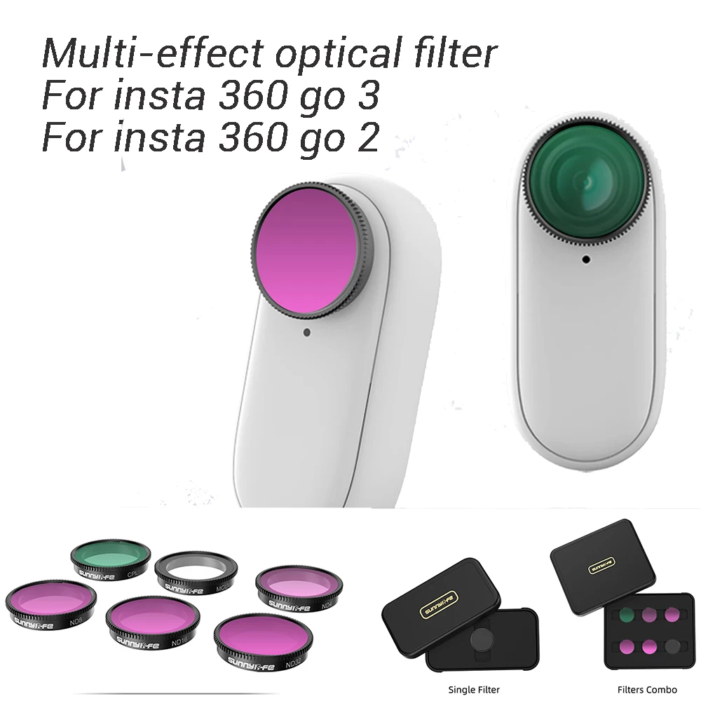 Per Insta360 Go 3 Accessori Filtro Obiettivo Nd Cpl Mcuv Nd Combo Filtri Set Per Insta360 Go 2 Action Camera Accessori