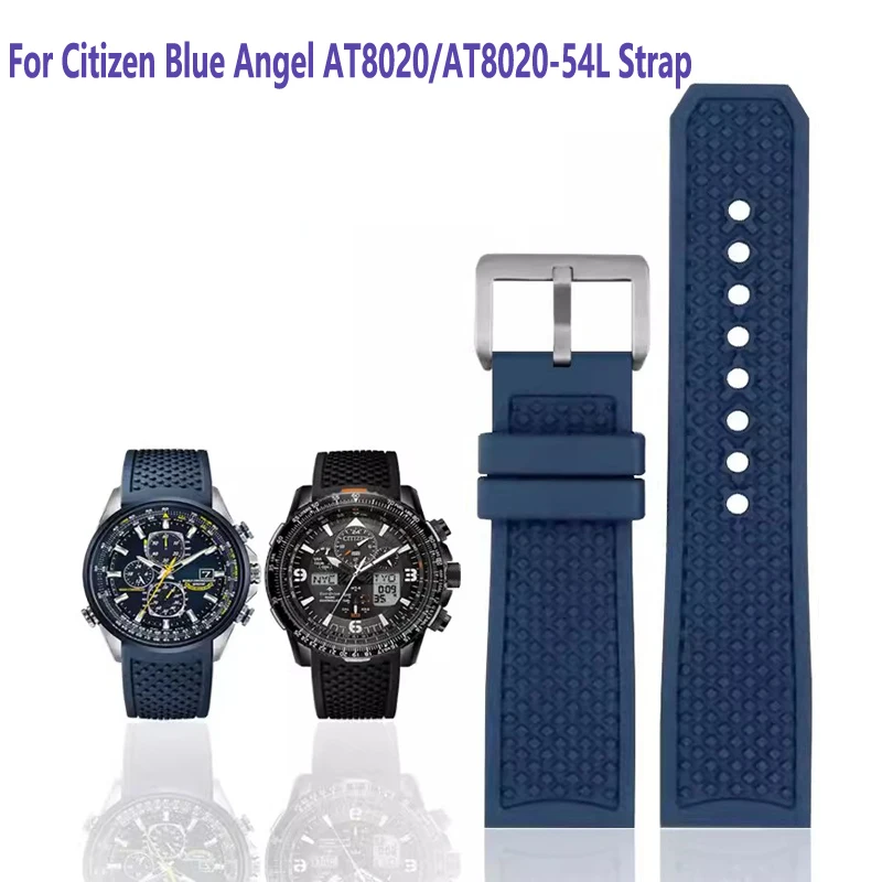 Cinturino In Gomma Fluorurata Per Citizen Blue Angel At8020 Cinturino Di Prima Generazione At8020-54L Cinturino Accessori Per Cinturini Blu