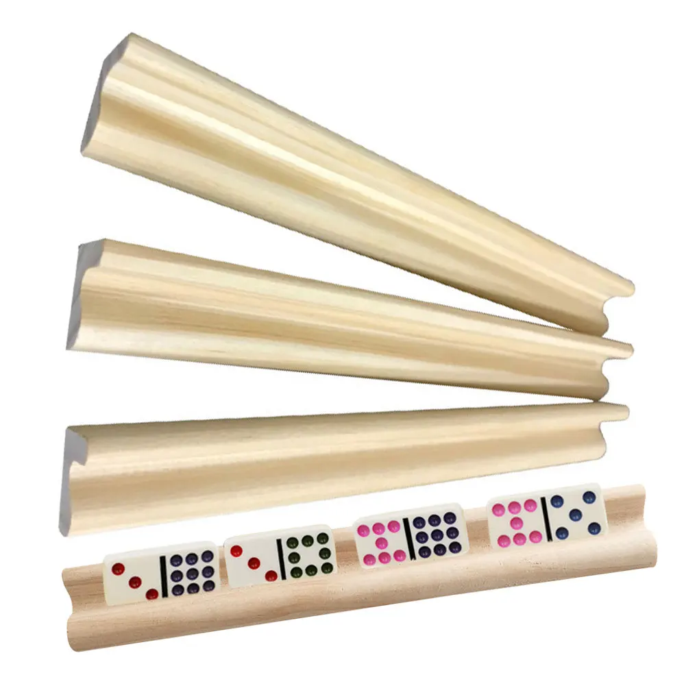 4 Vassoi Domino Rack Domino In Legno Supporti Domino Per Tessere Domino Treno Messicano Mahjong Bambini Anziani Giocatori Professionisti