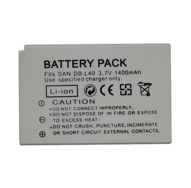 Batteria Di Ricambio All'Ingrosso Db-L40 Dbl40 3.7V 1400Mah Per Cella Sanyo Xacti Dmx-Hd1 Dmx-Hd2 Vpc-Hd700 Vpc-Hd800 Vpc-Gx8 Vpc-Hd1