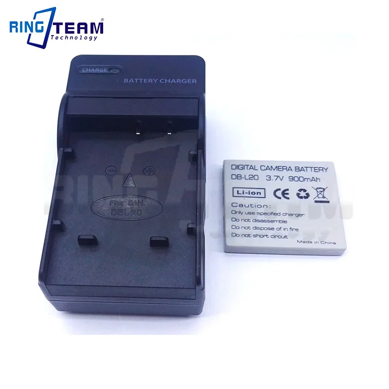 Per Sanyo Xacti Fotocamere Digitali Videocamere Vpc C4D C4N C4L C40 E6U E6Ex E60 E7 S7 J4 C1 Db-L20 Batteria Al Litio + Caricabatterie