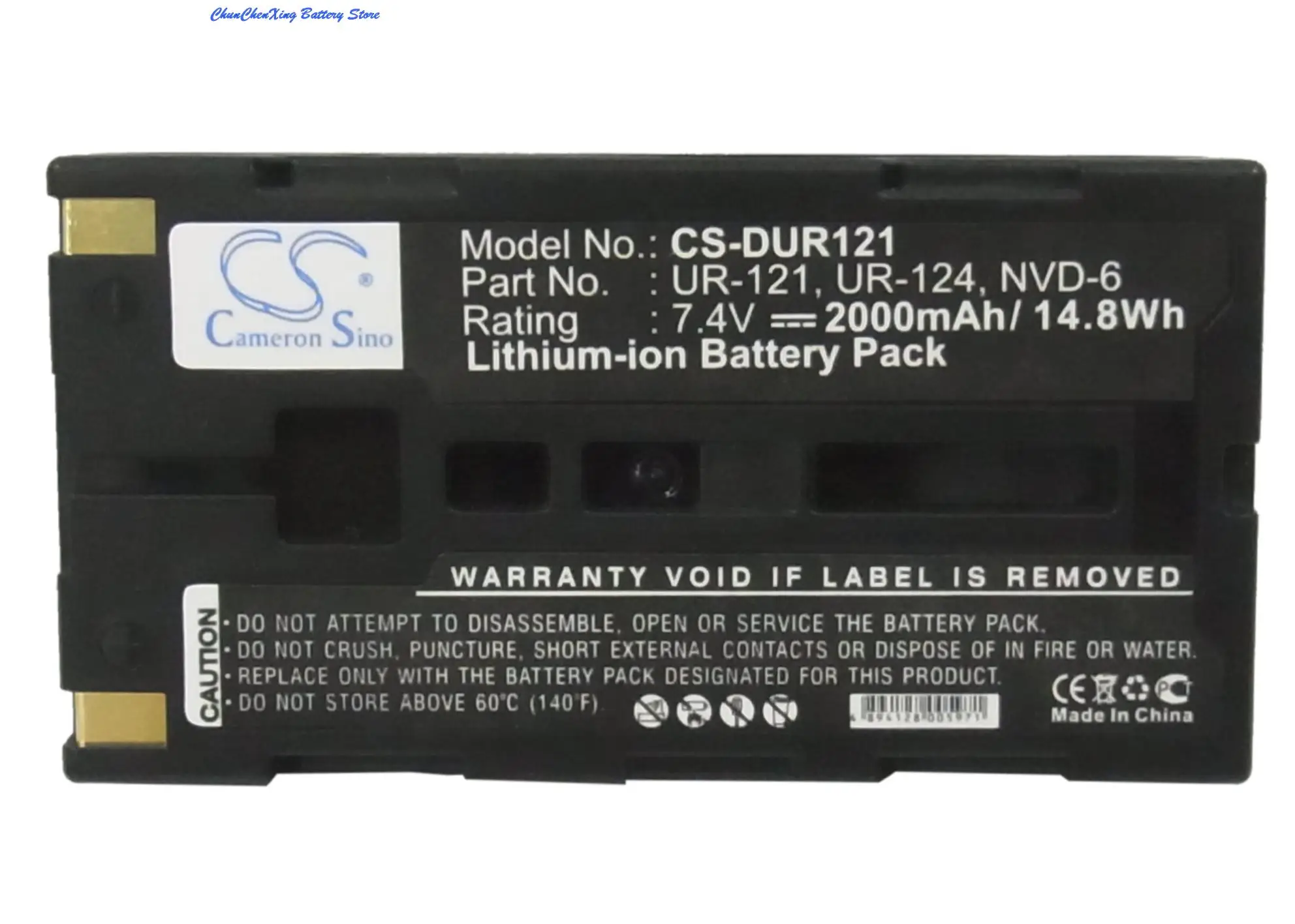 Batteria Cameron Sino 2000Mah Per Sanyo Idshot Idc-1000, Idshot Idc-1000Z, Idshot Idc-1000Zu,Xacti Nv-Hd500,Nv-Kd100,Nv-Dv35