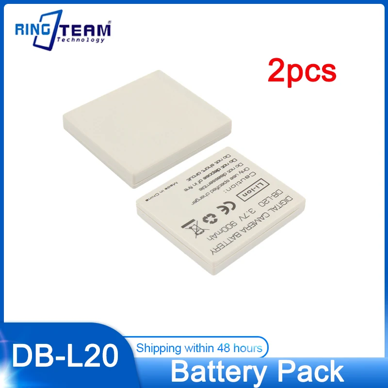 2 Batteria Di Visualizzazione Per Sanyo Db-L20 Dbl20 Xacti Vpc-C4V Vcp-Cg9 Vpc-C1 Dmx-C4(D)