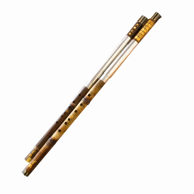 Cross Playing Bawu Flute Double Pipes Purple Bamboo Bawu Flute Bass + Soprano Flute Bau Professional Play Strumenti Musicali