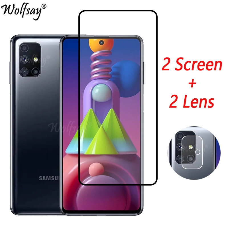 Vetro Temperato Per Samsung Galaxy M51 Pellicola Salvaschermo Per Samsung M51 M52 M22 M12 A12 A52S Vetro Della Fotocamera Per Samsung M51 Vetro