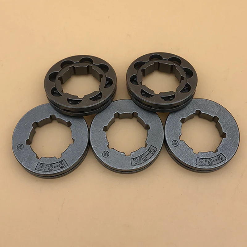 5Pcs 3/8 "8 Dente Standard Frizione Rim Pignone Per Husqvarna 365 371 372 Xp 362 385 390 394 395 570 575 2100 2101 3120 Motosega
