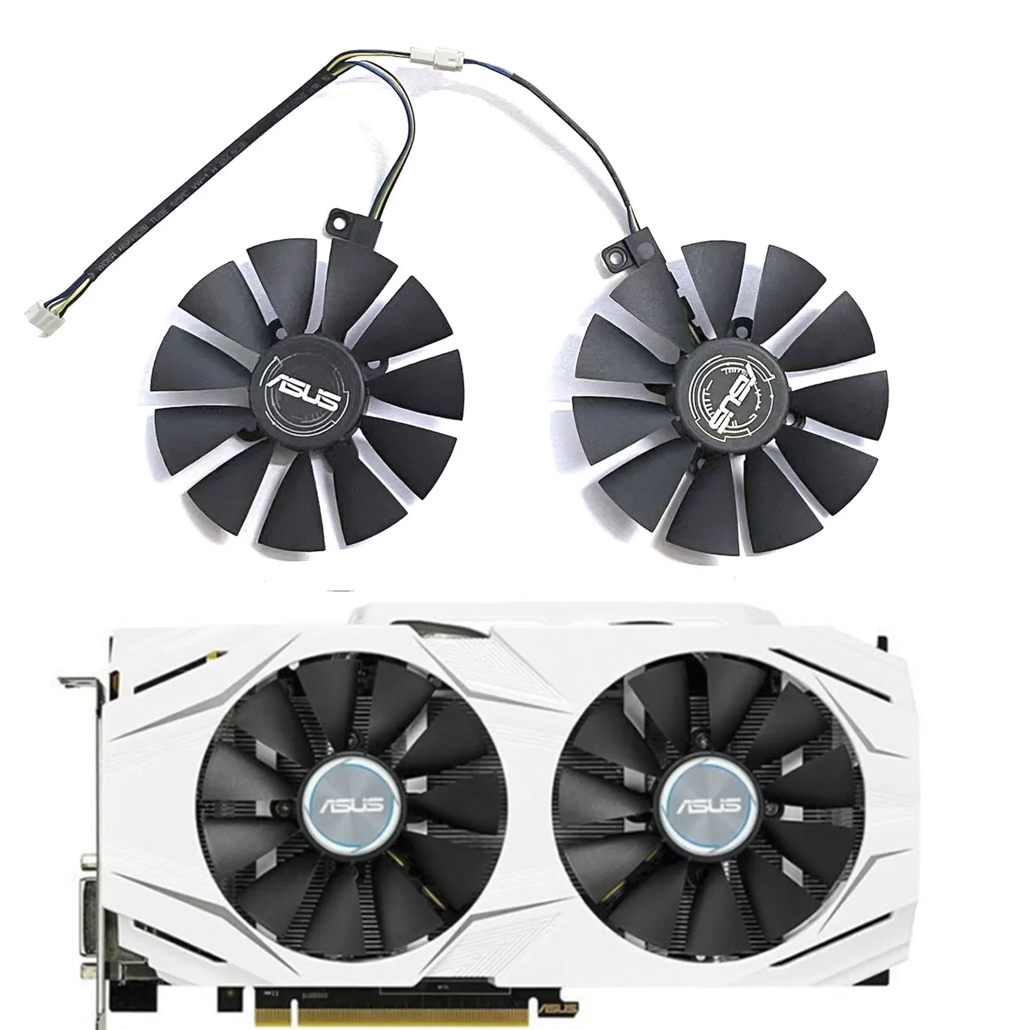 Nuovo Muslimt T129215Su 87Mm 4Pin Dc 12V 0.5A Gtx 1080 1070 Gpu Ventola Per Asus Rx 570 480 Gtx1070 1080 Ventola Di Raffreddamento Della Scheda Grafic
