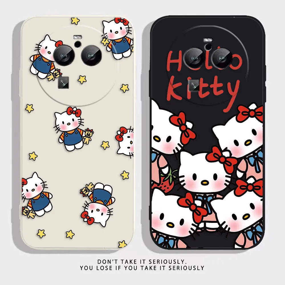 Cartoon Cute Holle K-Kitty Custodia Per Telefono Per Oppo Find X5 X6 X3 X2 Realme 5 6 7 X7 X50 Reno Ace 2 4G 5G Pro Case Funda Shell Capa