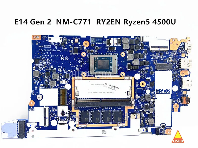 Per La Scheda Madre Del Pc Portatile Lenovo Thinkpad Ryzen 5 4500U Ddr4 Muslimate Nm-C771 Scheda Madre Del Notebook