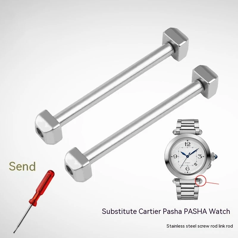 Adattato A Cartier Pasha Pasha Watch Link Shaft Vite In Acciaio Inossidabile Asta Di Collegamento Asta Dell'Orecchio Albero Fisso