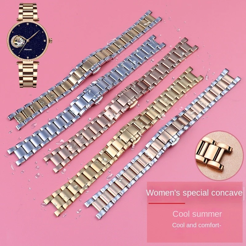 Cinturino Da Donna In Acciaio Inossidabile Con Tacca Per Cartier Pasha Folli Follie Michael Kors Cinturino Per Orologio Bracciale Da Donna 16 18 20M