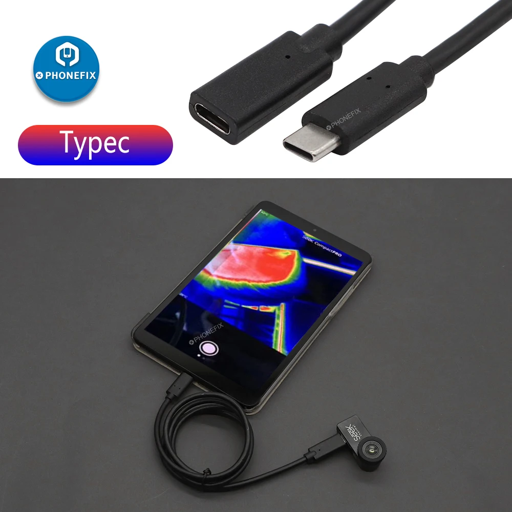 Cavo Di Prolunga Per Seek Compact Pro/Flir One Thermal Camera Type-C/Per Iphone Lighting/Cavo Di Prolunga Da Maschio A Femmina Android