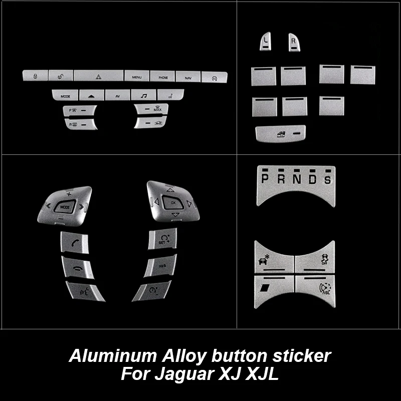Per Jaguar Xjl Xj Button Cover Decalcomanie Chrome Car Button Stickers Per Ac Heater Control Switch Per Jaguar Xj X351 Accessori Per Auto