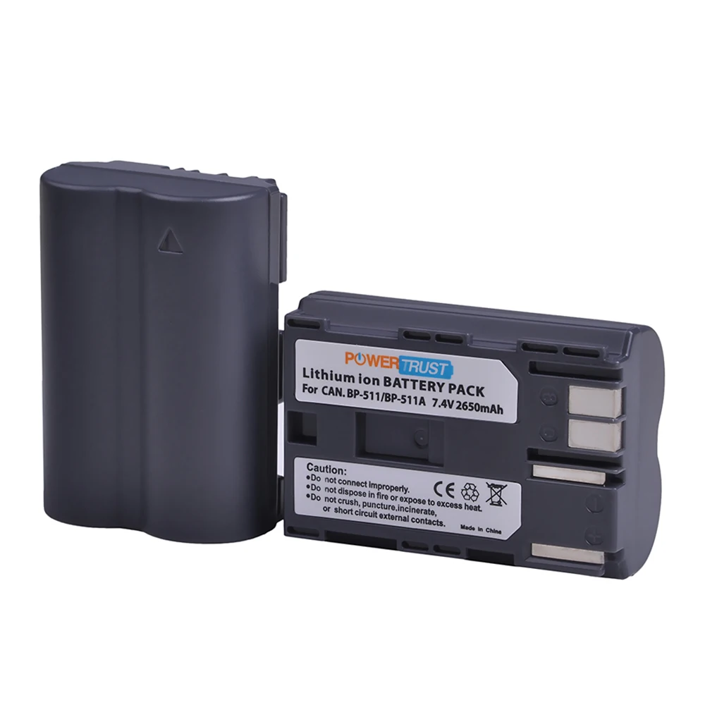 Bp-511 Batteria Per Canon Bp-511A Batteria Canon 30D, Rebel Digitale, G5, 50D, 5D, G3, 40D, G1, 20D, D60, G6, G2, Pro 1, 300D