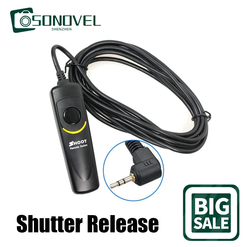 Cavo Di Rilascio Dell'Otturatore Del Telecomando Per Canon 7D 6D 10D 20D 30D 40D 50D 5D Mark Ii Iii 5 D2 5 D3 D30 D60 D2000 Rs-80N3
