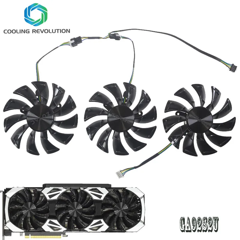 Ventola Della Scheda Grafica Ga92S2U Dc12V 0.46A Per Zotac Gaming Geforce Rtx 2080 Amp Rtx 2080 Ti Amp Ventola Di Raffreddamento Della Scheda Grafica