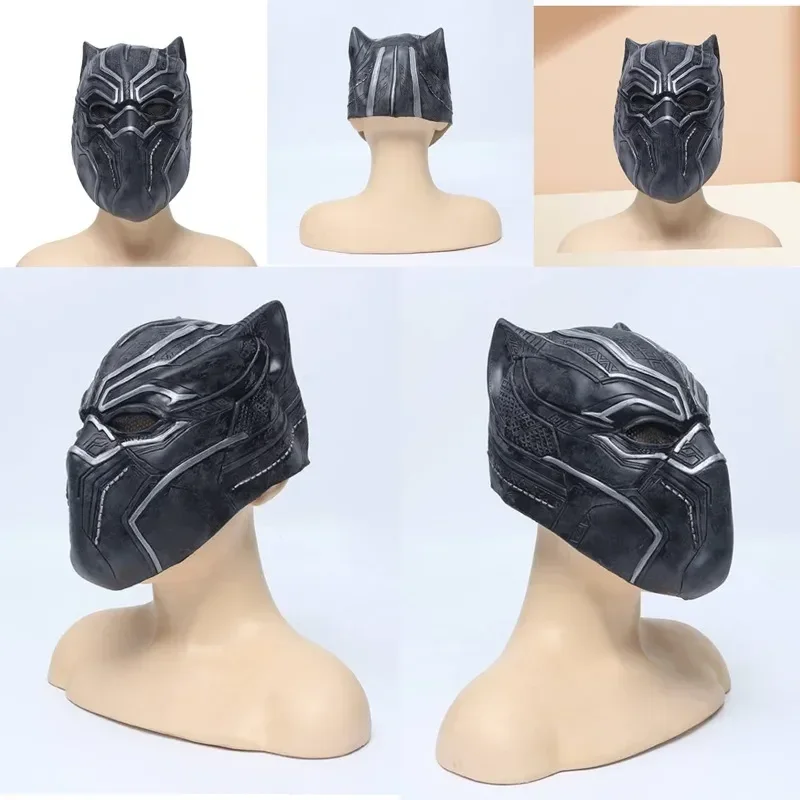 Captain America: Film Della Guerra Civile E Maschera Televisiva Cosplay Marvel Movie Helmet Live Latex Black Panther Copricapo Puntelli Per Le Vacanze