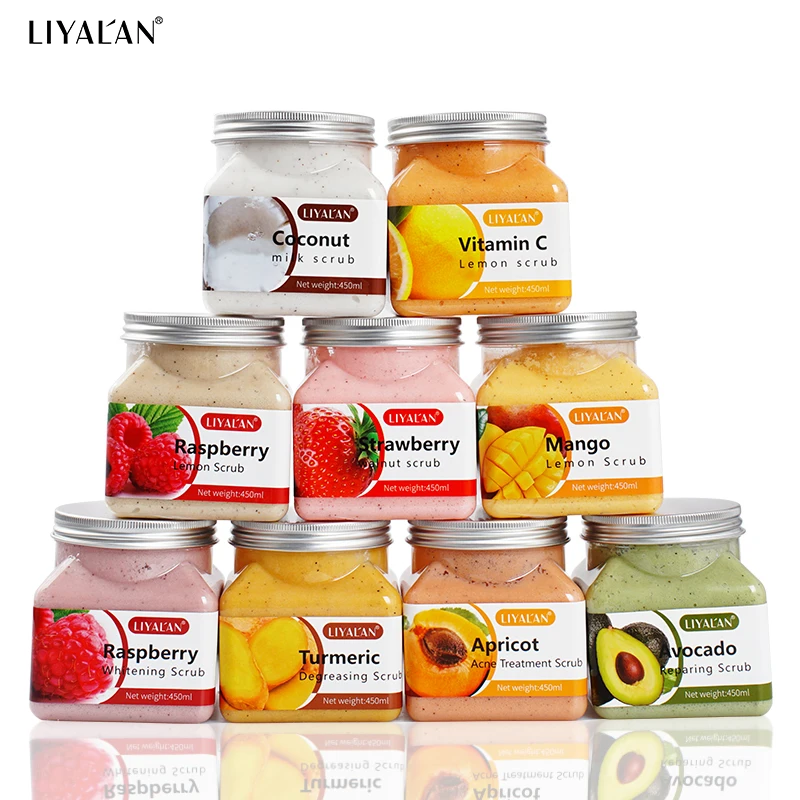 Scrub Corpo Al Sale Marino Alla Frutta Pelle Liscia Ammorbidisce Le Cuticole Zucchero Avocado Fragola Albicocca Sorbetto Viso Idratante Esfoliante