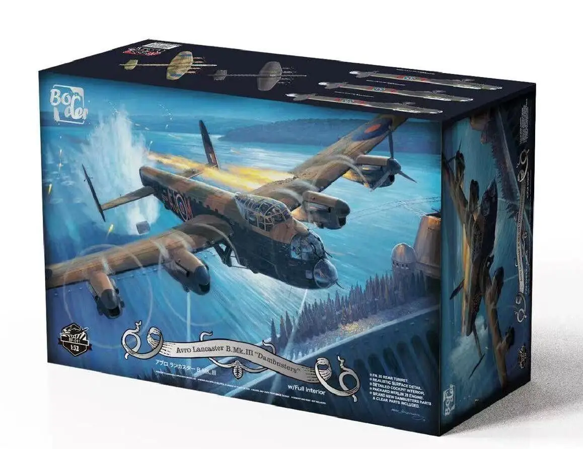 Border Scala 1/32 Bf-011 Avro Hitachi B.Mk.Iii "Dambusters" Con Kit Modello Interno Completo