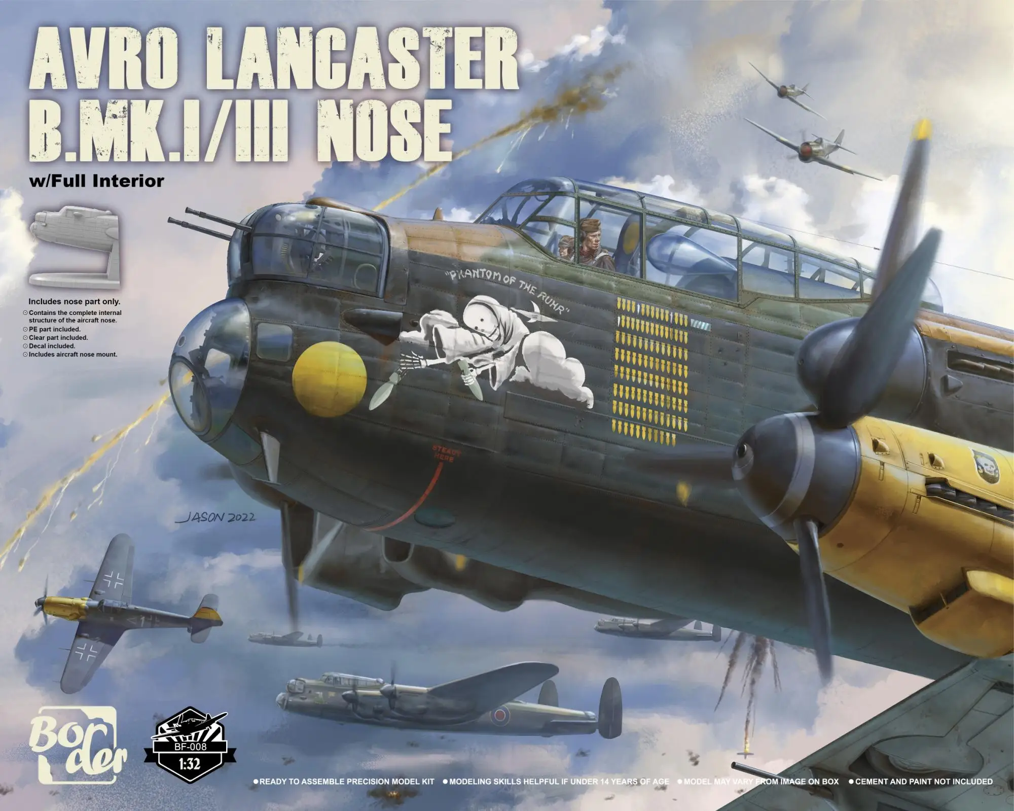 Border Bf-008 1/32 Avro Temperatura B.Mk.I/Iii Naso Con Kit Modello Interno Completo