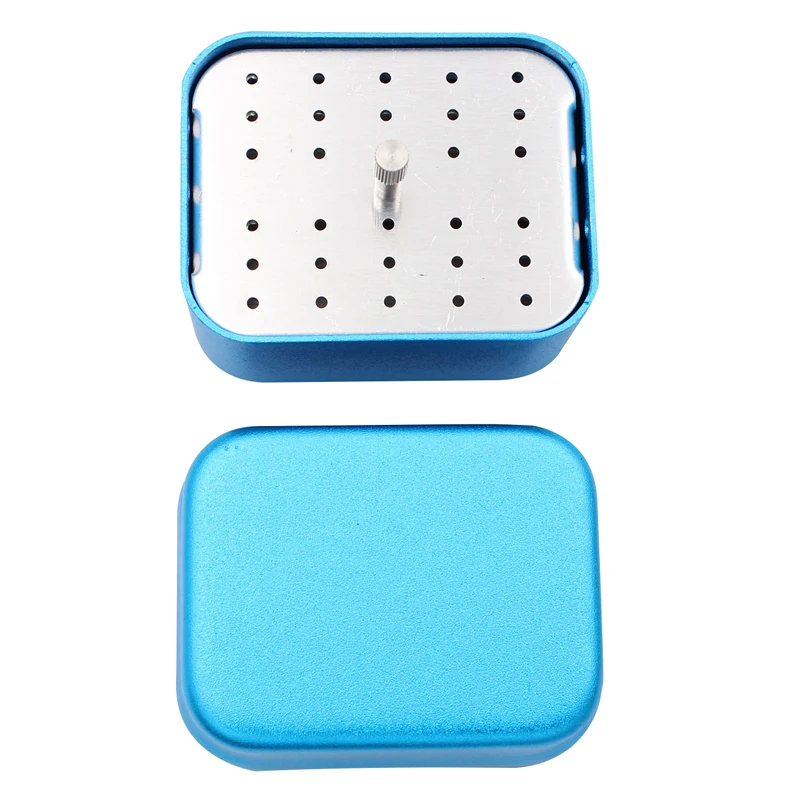 1 Pz R 30 Fori Alluminio Scatola Di Disinfezione Dentale Autoclave Sterilizzatore Caso Burs Endo File Holde Per Burs Dentista Strumento Di Laboratorio