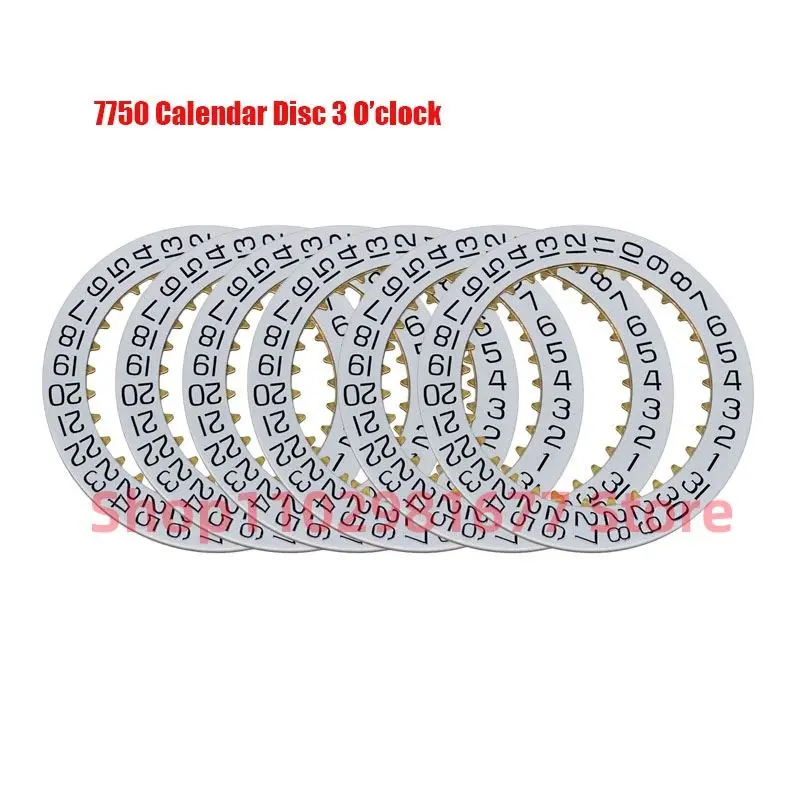 Eta7750 Accessori Per La Riparazione Del Movimento Calendario Bianco Data Giorno Disco Ruota Per Eta Originale 7750 Sostituzione Pezzi Di Ricambio 3 I