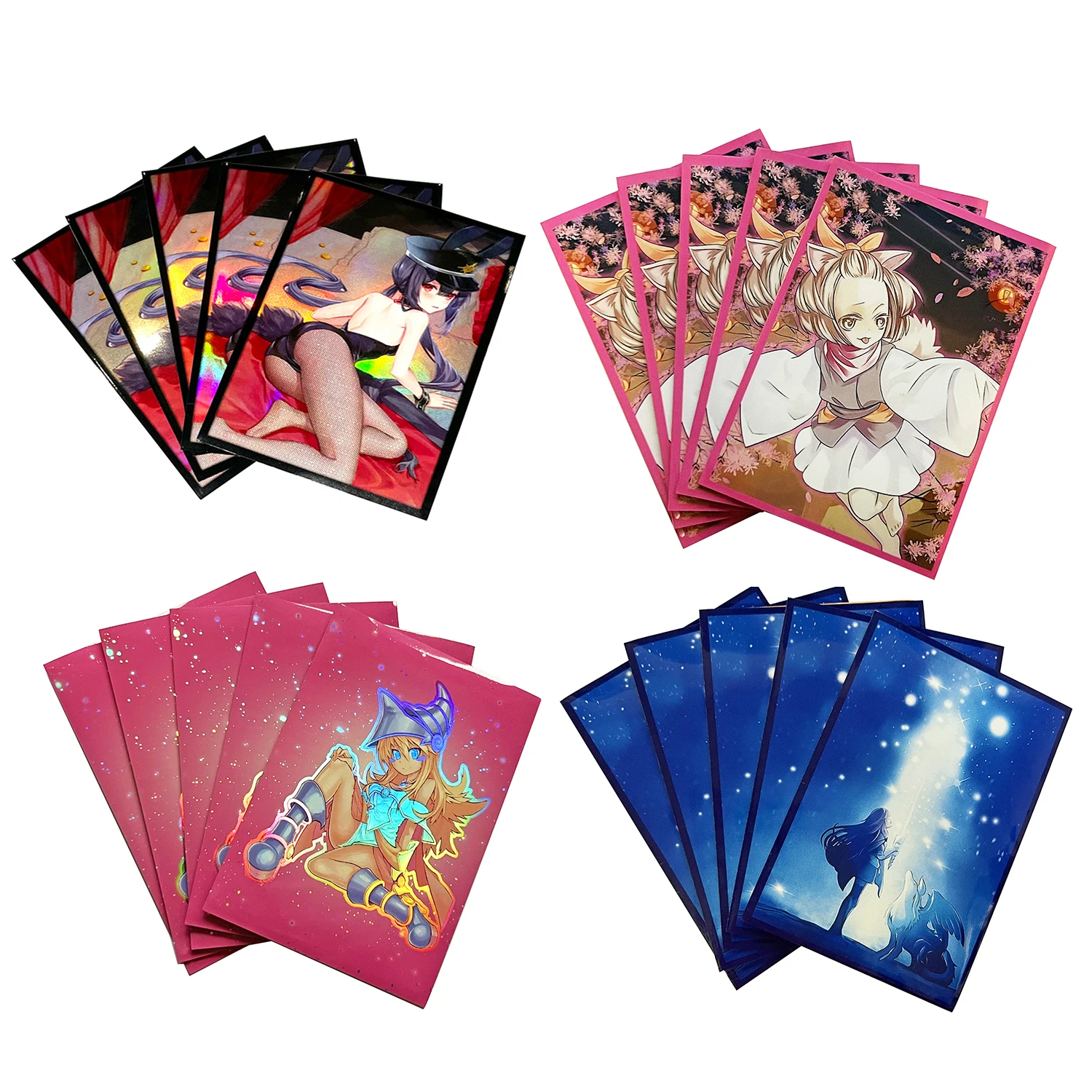 60Pcs Ygo Carte Collezionabili Di Dimensioni Giapponesi Ash Blossom & Joyous Spring Board Game Toploaders Maniche Per Carte Protezioni Per Ponti Cover