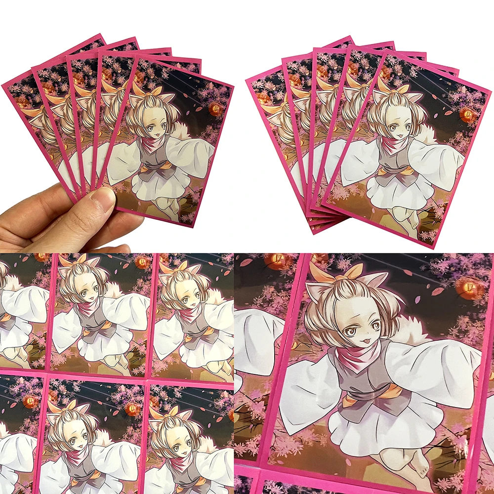 60Pcs Ygo Carte Collezionabili Di Dimensioni Giapponesi Ash Blossom & Joyous Spring Board Game Toploaders Maniche Per Carte Protezioni Per Ponti Cover