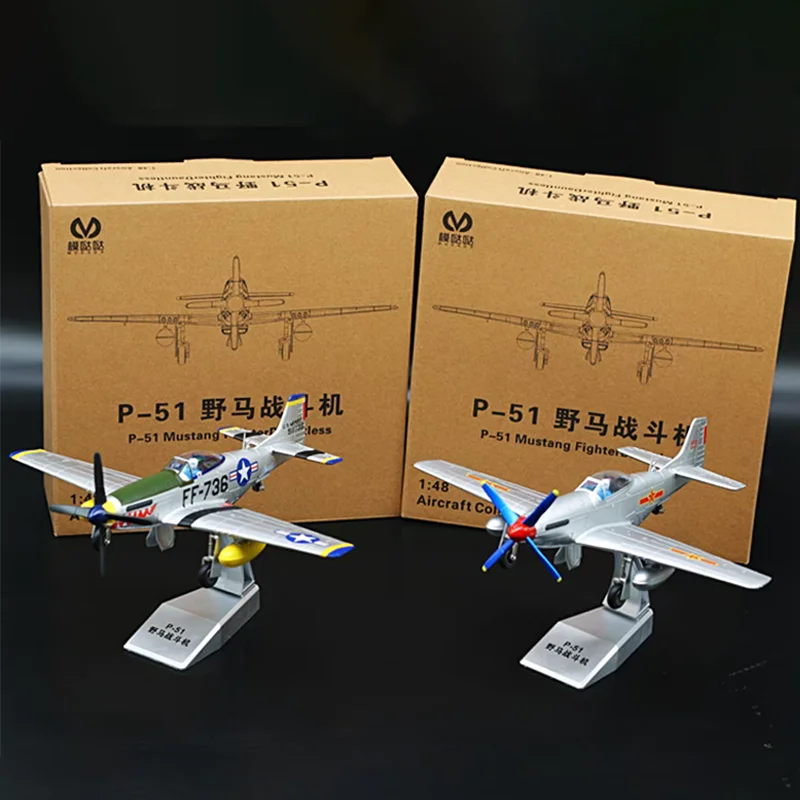 1:48 Scala P51 Mustang Fighter Aircraft Model Diecast Lega Display Statico Classici Collezione Di Souvenir Ornamenti Giocattoli Regali