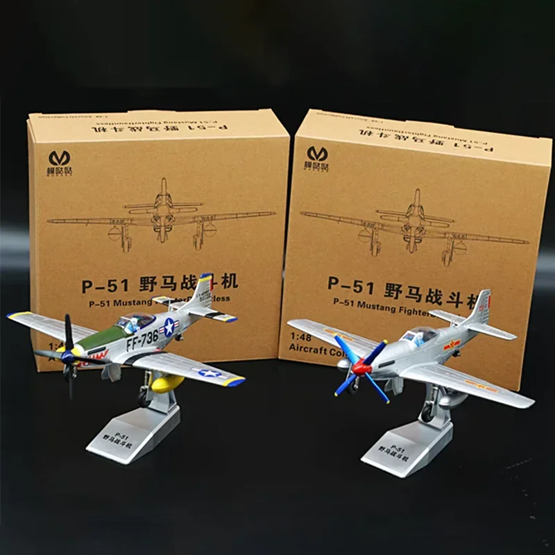 1:48 Scala P51 Mustang Fighter Aircraft Model Diecast Lega Display Statico Classici Collezione Di Souvenir Ornamenti Giocattoli Regali