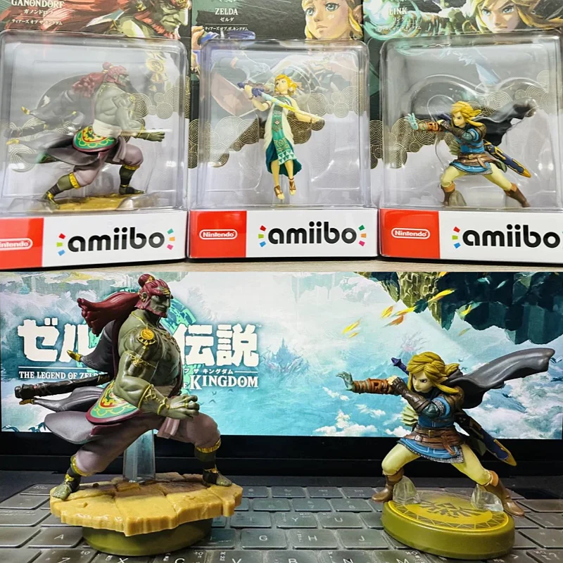 Originale The Legend Of Zelda Tears Of The Kingdom Amiibo 8Cm Link Anime Figure Totk Action Figurine Statue Model Toys Dolls Gift